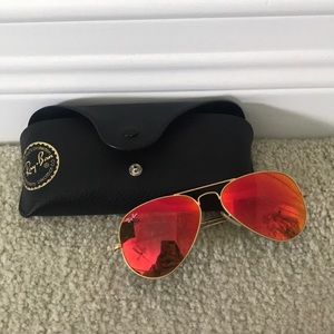 Ray-Ban Aviator Remix Orange Flash Sunglasses